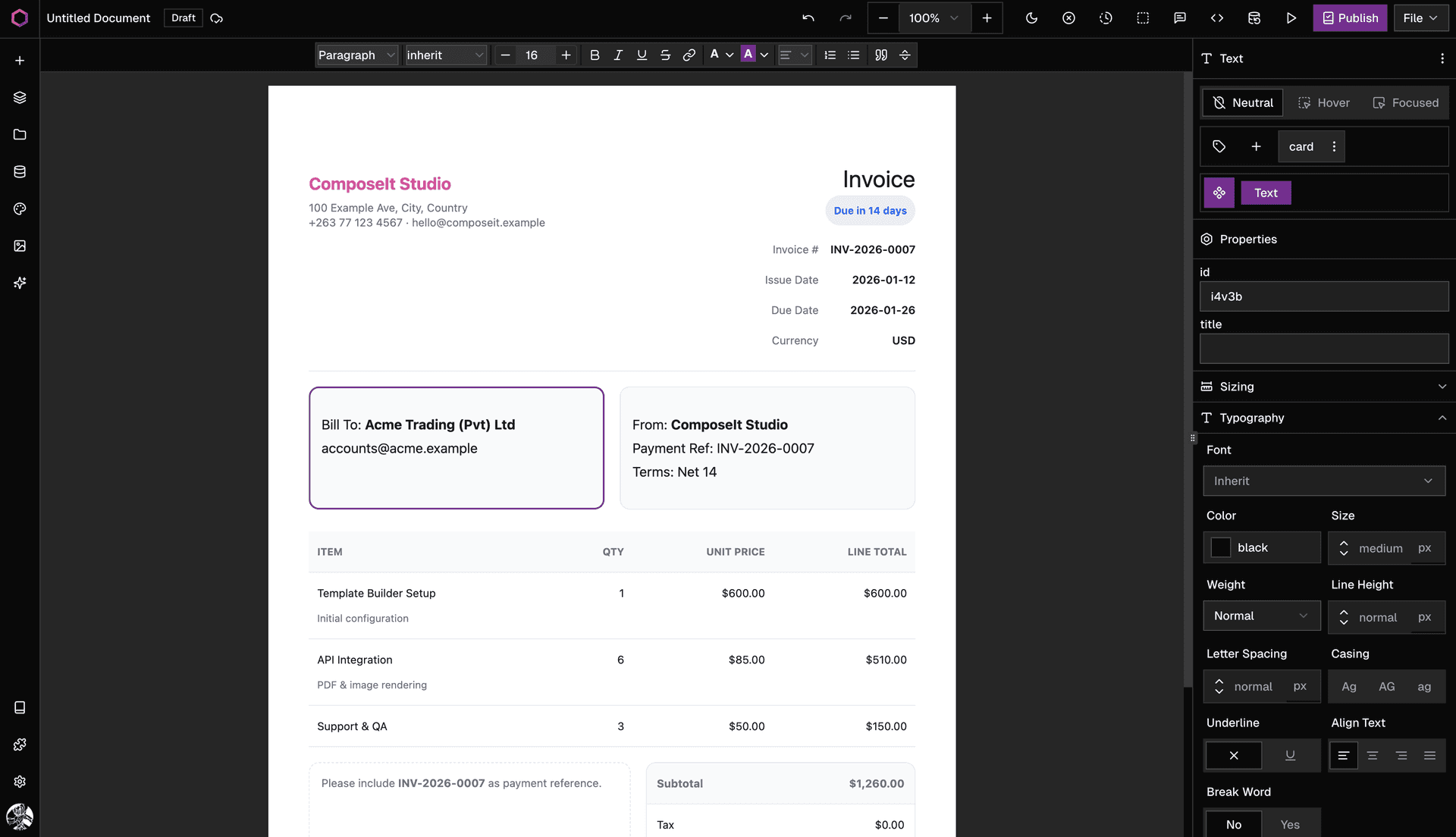 Drag, drop, and design with full control